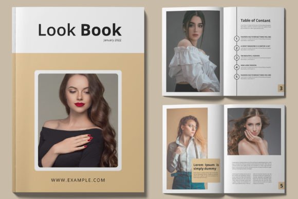 Craft a Polished Modern Magazine with This Look Book Template