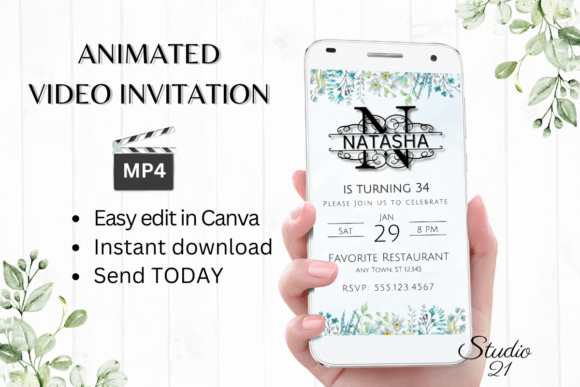 Digital Invitation (Monogram Letter M): Create a Memorable First Impression