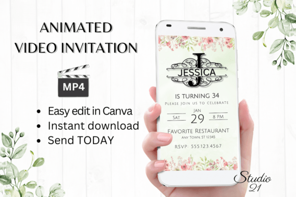 Elevate Your Brand with the Digital Invitation Monogram Letter J