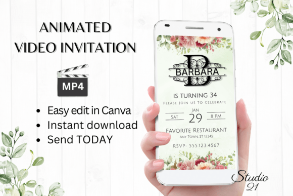 Elevate Your Event with a Monogram Letter B Digital Invitation