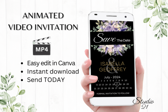 Modern Elegance: The Digital Save the Date W2417B Template