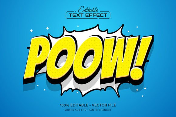 Poow Pop Art Comic Text Effect: A Dynamic Design Asset