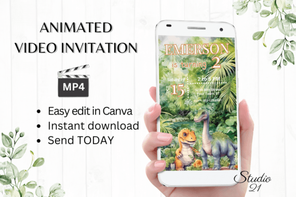 Roar into a Dino-Mite Party with This Animated Invitation